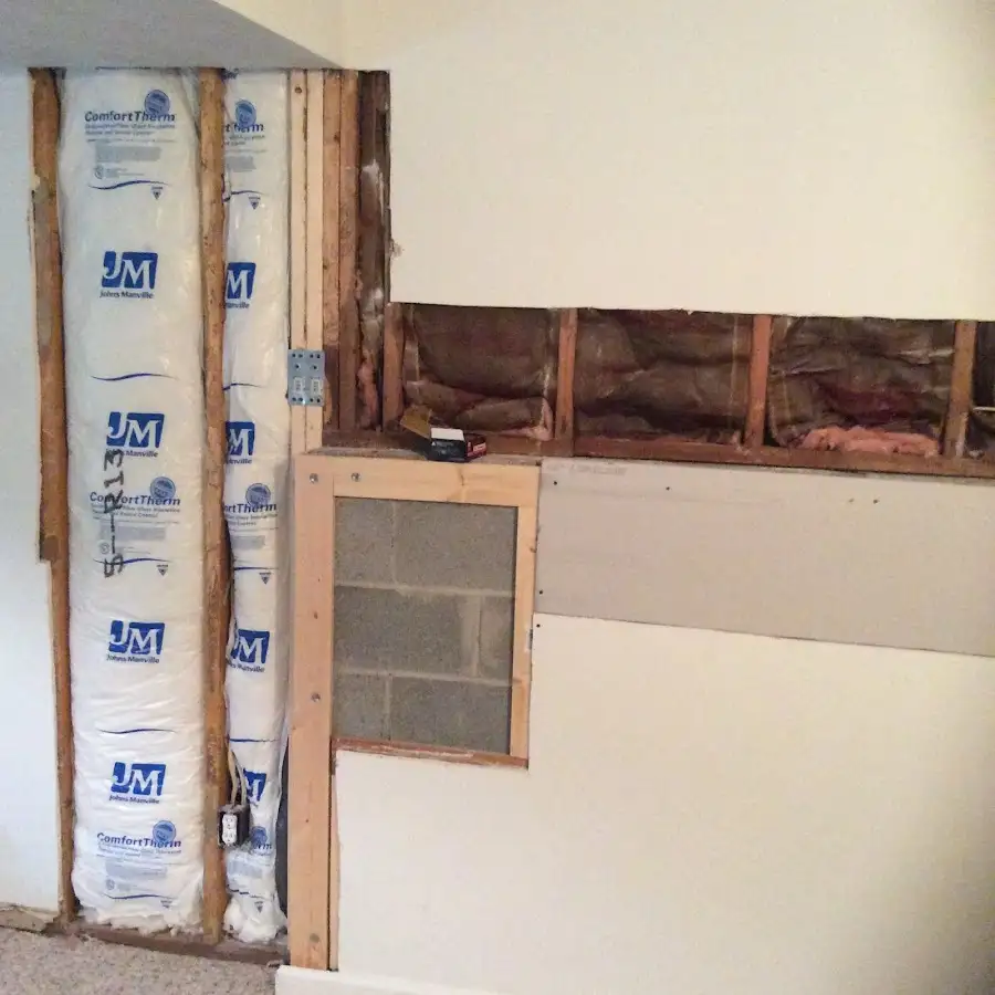 Wall insulation replacement during Contents Cleaning & Restoration in Shallotte